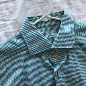 Kiton Men’s Green Dress Shirt